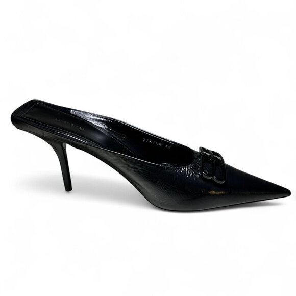 Balenciaga Women's Black Square Knife BB Mule Size 38 NEW IN BOX - Picture 11 of 16
